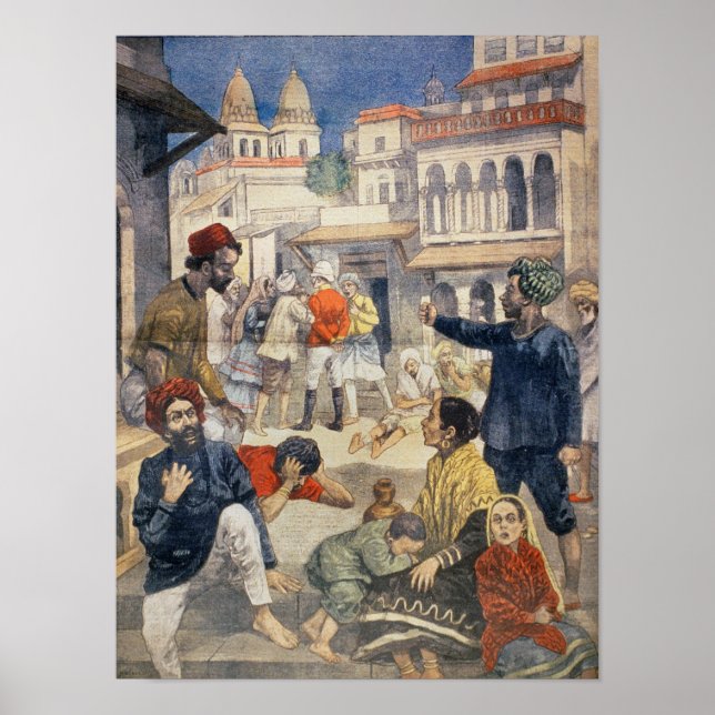 Pôster Famine in India (Frente)