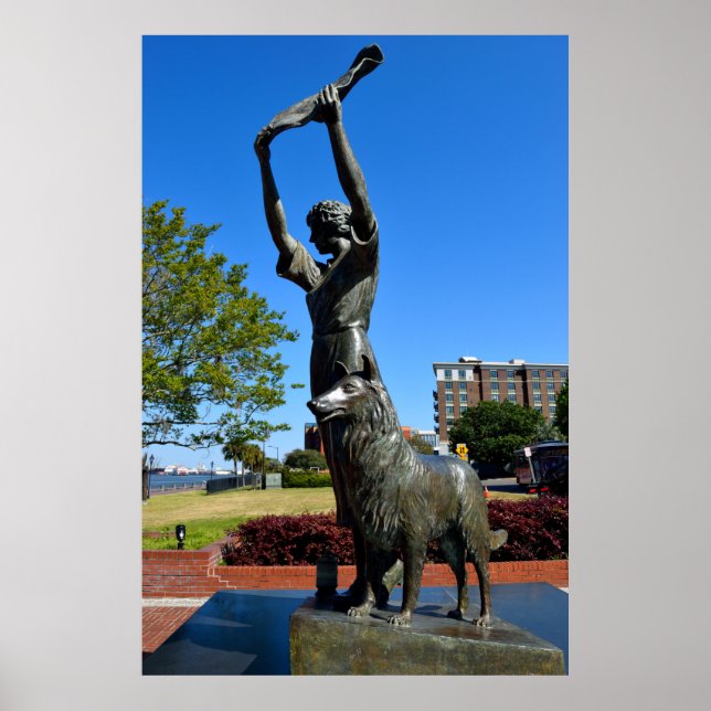 Poster famosa baleeira de Savannah, Geórgia (Frente)