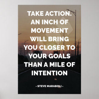 Poster Famosa citação motivacional e inspiracional