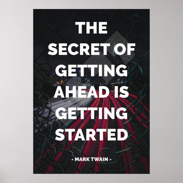 Poster Famosa citação motivacional e inspiracional (Frente)