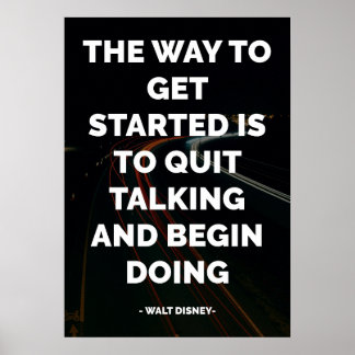 Poster Famosa citação motivacional e inspiracional