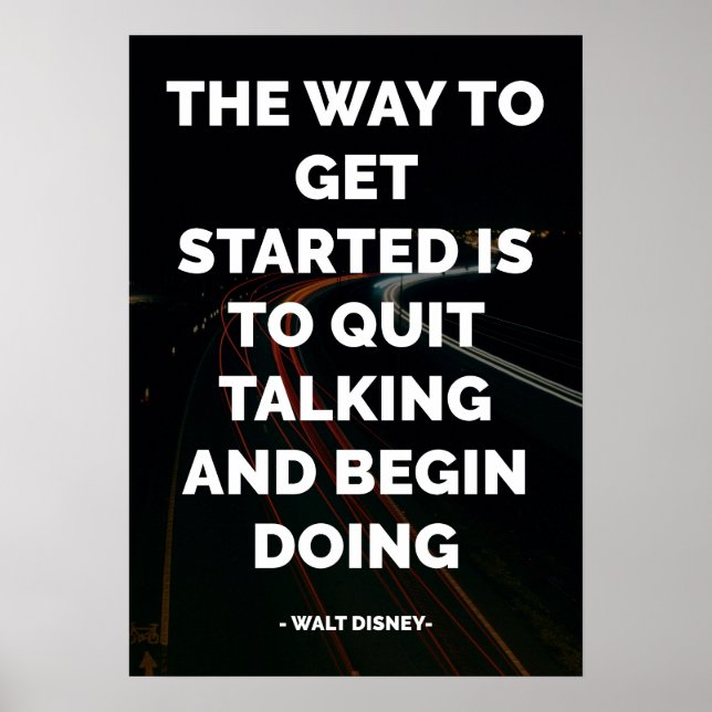 Poster Famosa citação motivacional e inspiracional (Frente)