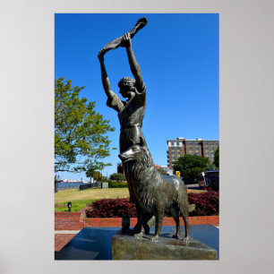 Poster famosa menina acenando em Savannah, Georgia