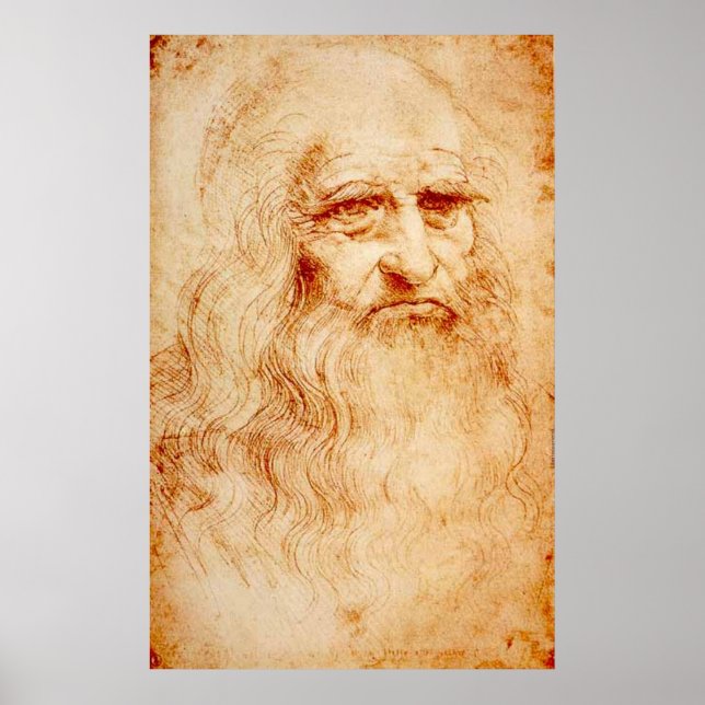 POSTER FAMOSO ARTE - LEONARDO DA VINCI - AUTORETRATO (Frente)