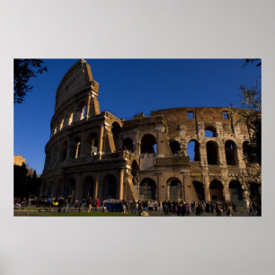 Poster Famoso Coliseu em Roma Itália Marco