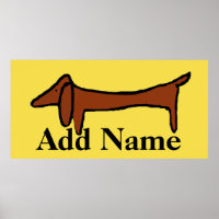 Famoso Dachshund, adicione o nome