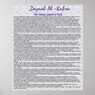 Poster Famoso discurso de Zaynab