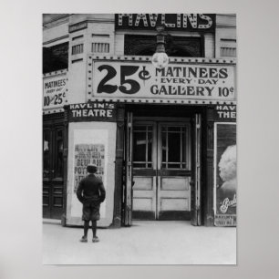 Poster Famoso do cinema do vintage - St Louis - 1910