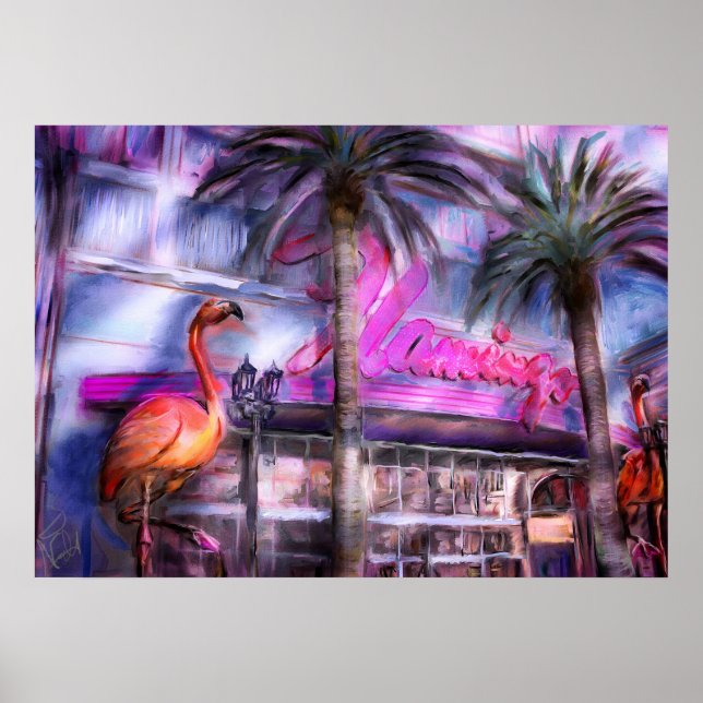 Pôster Famoso Flamingo (Frente)