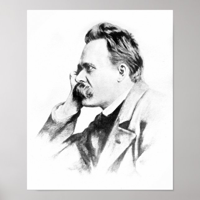 Pôster famoso pensador: Friedrich Nietzsche (Frente)