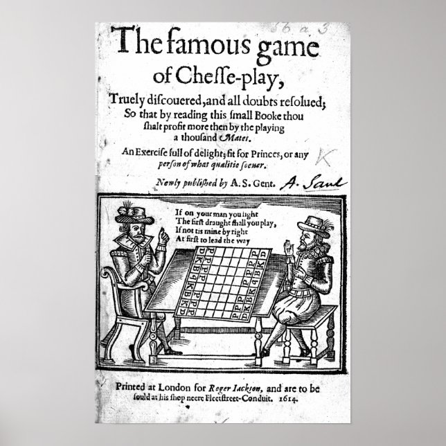 Pôster Famous Game of Chess, 1614 (Frente)