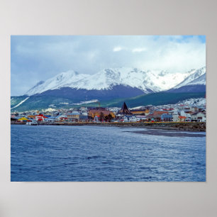 Poster Famous Ushuaia - Tierra del Fuego, Argentina