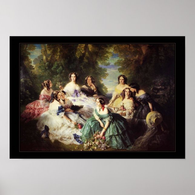 Poster Famous Vintage Winterhalter Eugenie 1855 (Frente)