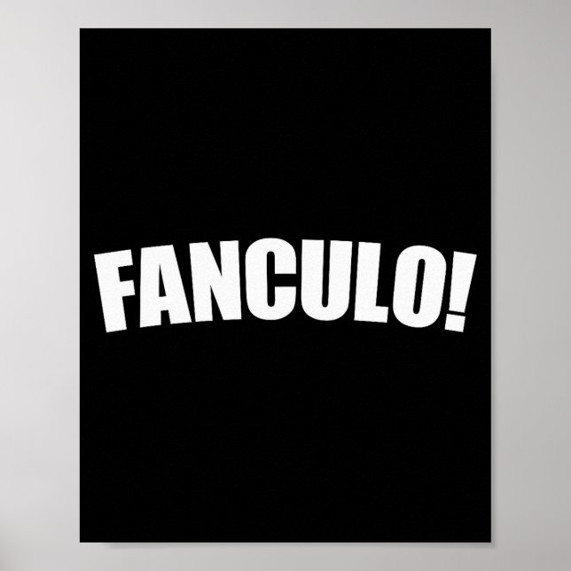 Poster Fanculo Italian Term For Off, Funny Sarcastic Gift (Frente)