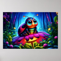 Fantasia caprichosa de insetos neon natureza sonha