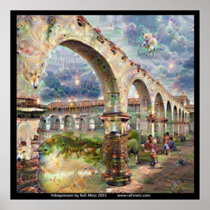 Pôster Fantasia da arcada da missão de Deepdream