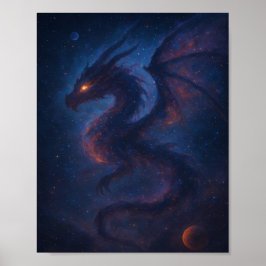Poster Fantasia da Nebulosa do Dragão Galáctico