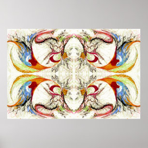 Pôster Fantasia das árvores e dos pássaros