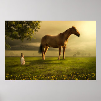 Poster Fantasia de cavalo gigante
