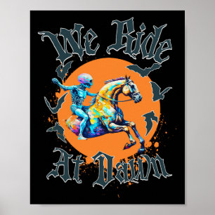 Poster Fantasia de Esqueleto de Halloween