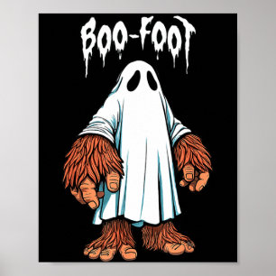 Poster Fantasia de fantasma do pé grande halloween sasqua