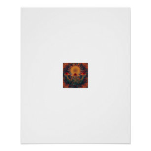Pôster Fantasia de Floresta Nebulosa de Cogumelo Radiante