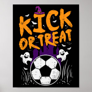 Poster Fantasia de Futebol Kick ou Treat de Halloween Bo