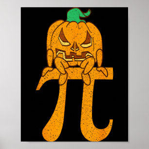 Poster fantasia de Halloween abóbora amante de matemática