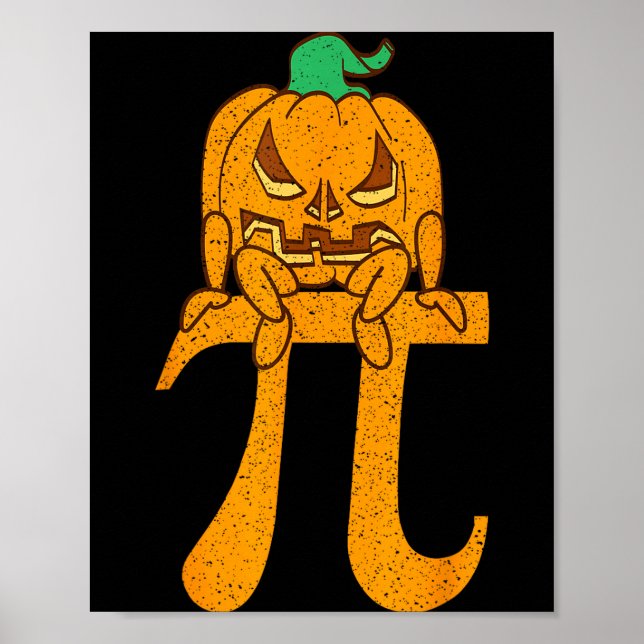 Poster fantasia de Halloween abóbora amante de matemática (Frente)