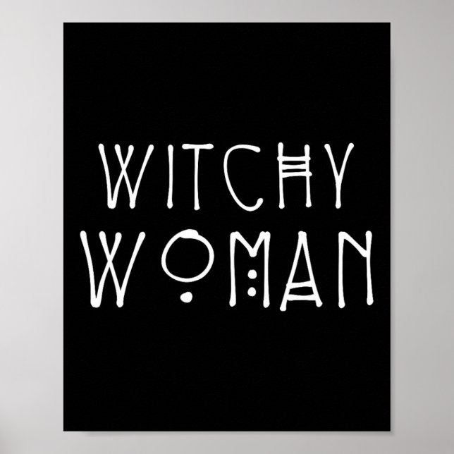 Poster Fantasia de Halloween de Mulher Witchy (Frente)