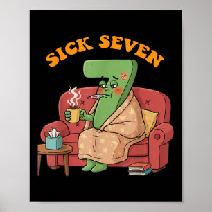 Poster Fantasia de Halloween Sick Seven 67 Diversão de Jo