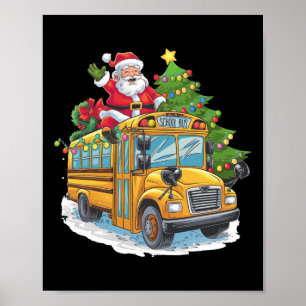 Poster Fantasia de Motorista de Ônibus Escolar Árvore de