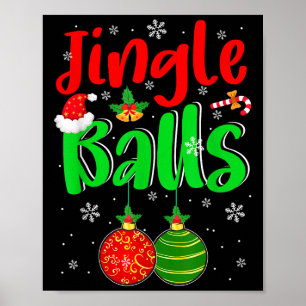 Poster Fantasia de Natal Engraçada Jingle para Homens Adu