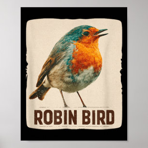 Poster Fantasia de Pássaro Fofa para Amantes de Robin