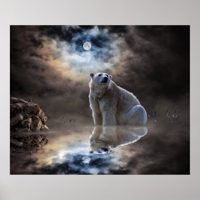 Poster Fantasia do Urso Polar Gigante (Frente)