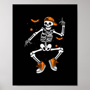 Poster Fantasia engraçada de esqueleto de Halloween Trump