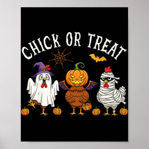 Poster Fantasia engraçada de galinha de Halloween para ho