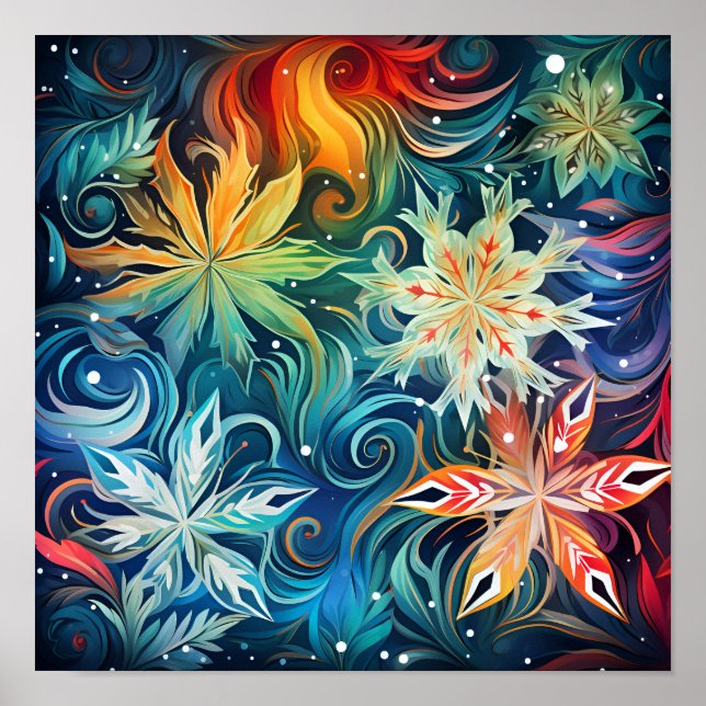 Poster Fantasia espinhosa e espinhosa, padrão de Natal (Frente)