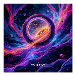 Pôster Fantasia Estrelas Abstratas do Espaço Fofas