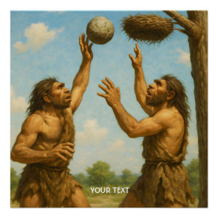 Pôster Fantasia Fofa Basquete Pré-histórico Final
