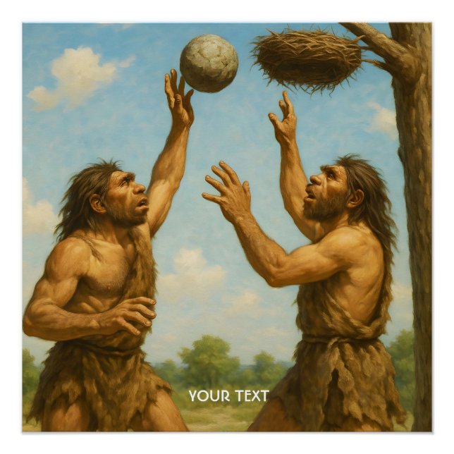 Pôster Fantasia Fofa Basquete Pré-histórico Final (Frente)