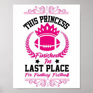 Poster Fantasia Futebol Princesa Diversão Design Perder