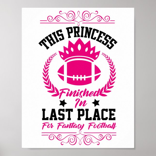 Poster Fantasia Futebol Princesa Diversão Design Perder  (Frente)