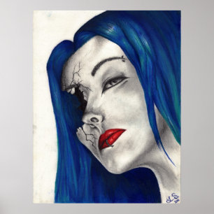 Poster Fantasia Góthica de Menina Bonita e Quebrada Arte