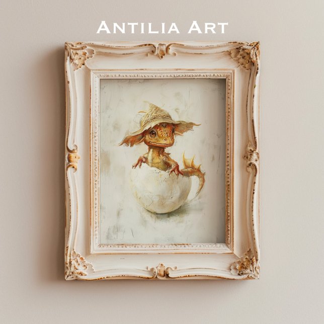 Poster Fantasia Mágica Do Dragão Do Bebê Whimsso Que Atac (Criador carregado)