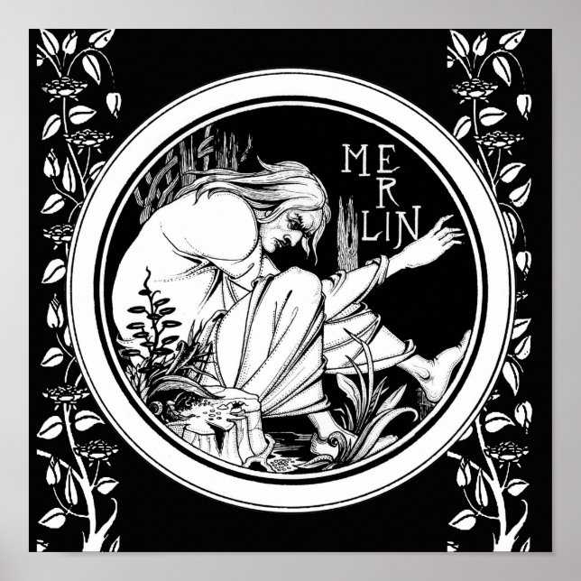 Poster Fantasia Merlin Art Nouveau (Frente)