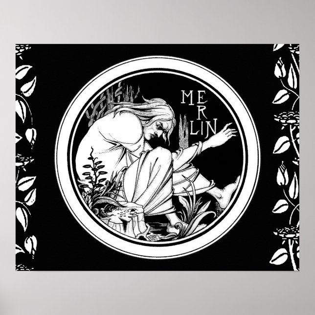 Poster Fantasia Merlin Art Nouveau (Frente)