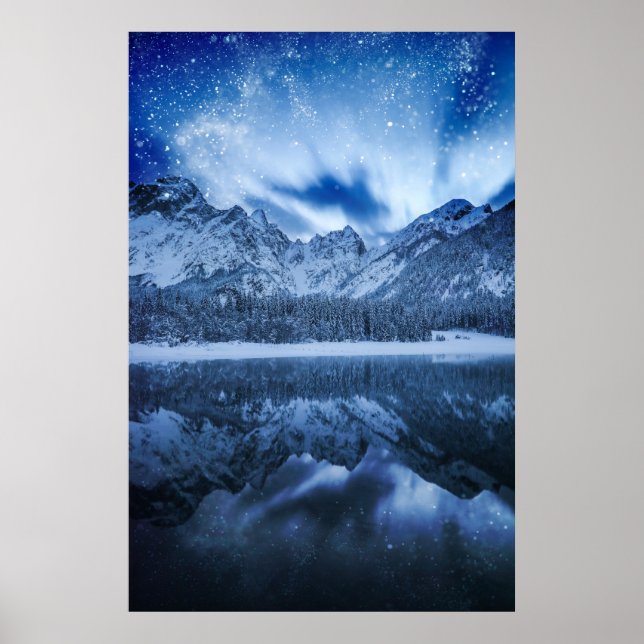 Poster Fantasia no lago da montanha (Frente)