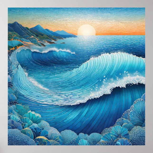 Poster Fantasia Waters Seascape (Frente)