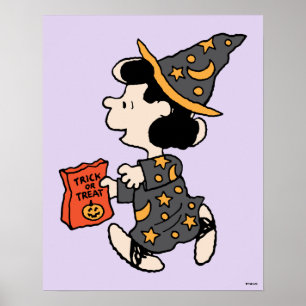 Poster Fantasias de Bruxa Lucy Peanuts Halloween